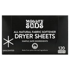 몰리스 서즈 Molly’s Suds Dryer Sheets Unscented 120 Sheet, 1개