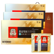 정관장 6년근 홍삼대보 프리미엄 90포 3600ml+쇼핑백 부모님 추석 설 명절 선물세트(30포 3박스) 1개, 1세트