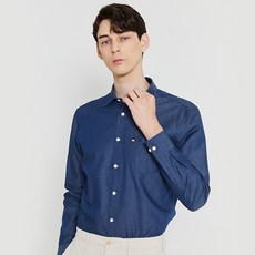 듀퐁셔츠 데님 라이크 포켓 트리콜로르 956 뉴 캐주얼 셔츠 블루 SE4SM22LS956SBU