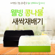 한아름리빙 콩나물재배기 콩나물기르기 콩나물재배기(블랙)