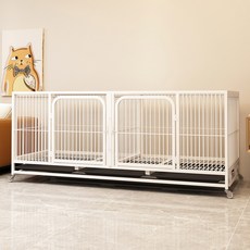 퓨어제이드스톤 안전 대형견 고양이 단층 럭셔리 소형견 이층 강아지 중형견 85x60x70cm 철장, 1개