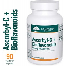 지네 스트라 브랜드 - 아스코 빌 -C + 바이오 플라보노이드 - 비타민 - 미네랄 보조제 - 90 채식 캡슐, 1