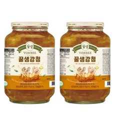 대용량 국산 국내산 꽃샘 본비 꿀생강청 생강청 액상 생강차 생강청 액상 병 2kg x 2 4kg 대용량, 1개입, 2개