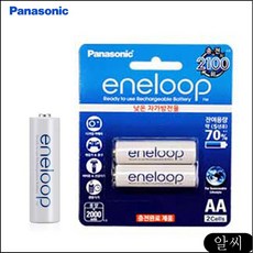 MS 파나소닉 에네루프충전식건전지AA 2000mAh 충전식배터리 2알, RCMK 1