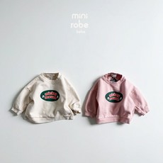 미니로브 레트로 미키 맨투맨 아동 라운드 긴팔티
