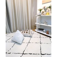 FASEN 패턴 극세사 러그