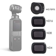 Smatree 마그네틱 ND 필터 및 광각 렌즈 세트 다중 코팅 필터 팩 (4 팩)-dji Osmo 포켓 카메라와 호환되, 상세 설명 참조0, 상세 설명 참조0