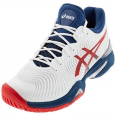 ASICS 남자 코트 FF 2 테니스화 8M 화이트/마코 블루 러닝, 단일옵션