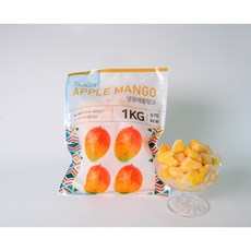 스윗스마일 어윈품종 냉동애플망고 망고사고 다이스 iff-F1베트남, 3개, 1kg