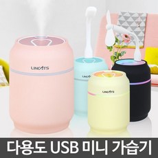 DANBI+ USB 미니 가습기/사무실 소형 무소음 책상 탁상용 초음파 무드등 가정용 미니 +948569, 희망 블랙
