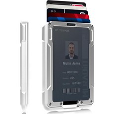신분증용 무라딘 알루미늄 지갑 - 금속 카드 홀더 RFID 남성용 미니멀리스트 케이스 MURADIN