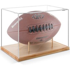 야구 디스플레이 케이스 탈착식 스탠드가 있는 아크릴 기념 야구용 UV 보호 큐브 사인, 1PCS football display case
