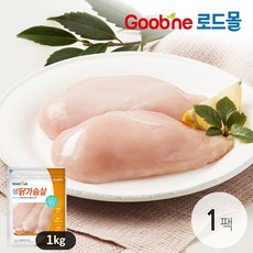 [KT알파쇼핑]굽네 로드 FC 생닭가슴살 1kg 1팩_HZ01, 1개