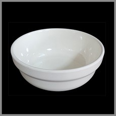 대명멜라민 미색 - 멜라민 굽볼 (국내생산 멜라민 흰그릇 하얀그릇 업소용그릇), 6볼, 1개