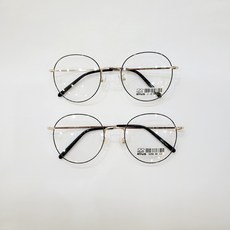 동그리 안경 오버사이즈 동글이안경테 블랙골드 alius 0256