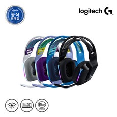 로지텍코리아 G733 LIGHTSPEED 7.1ch 무선 게이밍 헤드셋 초경량 무게 BLUE VOCE 마이크 G733 블랙 상품 이미지