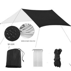 Z3JC 아웃도어 멀티 스퀘어 방수 선루프, 실버블랙칠(로드없음), 300*400cm