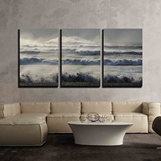 wall26 - 3 Piece Canvas Wall Art - Iceland Nature - Modern Hom (36" x 24" x 3 Panels Artwork - 21), 본상품