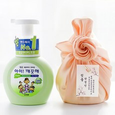 아이깨끗해 정민이네샵 핸드워시 [고급보자기 전통포장무료] 돌답례품 돌잔치답례품 교회답례품 웨딩결혼답례품 고급답례품 추석 명절 선물세트, 1개, 퓨어핑크향(보자기컬러:연핑크)