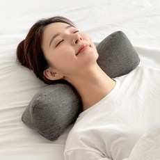 누아 메밀 경추베개 거북목 일자목 경추목베개 미니 숯그레이, 메밀 숯그레이