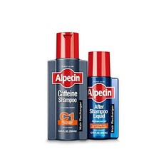 Alpecin C1 카페인 샴푸 + After Shampoo Liquid 가늘어지는 모발을 위한 남성용 천연 모발 성장 및 두피 토닉 8.45fl oz 6.76fl, 1개