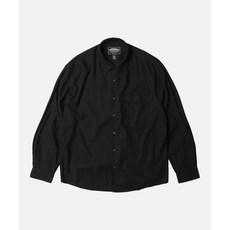프리즘웍스 FRIZMWORKS SILKY LINEN RELAXED SHIRT _ BLACK