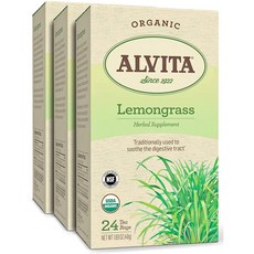 Alvita Organic Lemongrass Herbal Tea - 프리미엄 품질의 유기농 레몽라스 그리고 바이브런트 시트러스 향과 아로마로 제작, 1