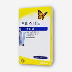 애보트 프리스타일 옵티엄 혈당 검사지 100매 당뇨 시험지, 1개