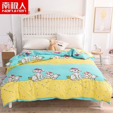 더블침대커버세트 Nanjiren전체면이불 세트싱글 순면 1인용커버 기숙사 1.8미터 침대순 솜이불 200x230, C13-사랑