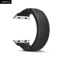 URVOI fluoroelastomer band for apple 시계 시리즈 6 SE 5 4 3 2 iWatch 소프트 실리콘 교체 용 스포츠 밴