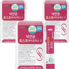 낙산균 포스트바이오틱스 슬림-S 여성유산균 치커리추출분말 차전자피 유산균 3g 30포, 90g, 3개