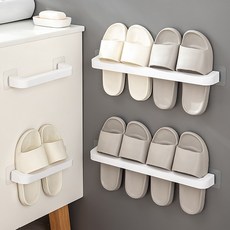 부착식 슬리퍼 거치대 걸이 꽂이 홀더 실내화 거실화 욕실화 신발 욕실 정리대 수건 행주 현관 신발장 주방