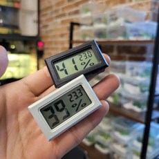 파충류 온습도계 크레스티드게코 레오파드게코 소라게, 화이트, 센서외장형, 1개