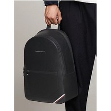 TOMMY HILFIGER DOME-SHAPED BACKPACK WITH A GRAINED FINISH AM0AM11538BDS Black