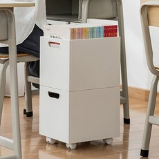 HK.sell 슝슝 바퀴 수납박스 (박스만+바퀴포함 박스), 크림, 1개, 1SET