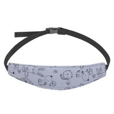 카시트 머리 지지대 고정 벨트 조정 가능한 수면 포지셔너 안전 베개 보호대, 1) Gray Animal, 1개