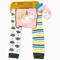 ZOOCCHiNi 可愛動物造型包屁褲襪子組, 膝蓋防滑設計, 寶寶爬行必備, 6~12m, 獨角獸