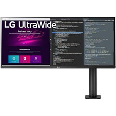 LG 34WN780-B 울트라와이드 모니터 34인치 21:9 QHD (3440 x 1440) IPS 디스플레이 HDR10 AMD 프리싱크 사실상 3면 경계가 없는 디자인 E