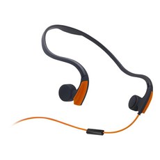 GHSHOP 야외 스포츠 실행을 위한 골전도 유선 헤드셋 음성 제어, 패키지 크기 6.69x4.72x1.97인치, ABS 플라스틱, 오렌지