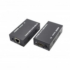 [해외] Cat5e Cat 6 이더넷 IP TCP 신호를 통한 HDMI 익스텐더 HDMI to Lan 컨버터 1080p 3D HDMI 송신기 수신기 TX RX 60M, Black US Plug