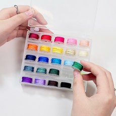 나일론 매듭실 0.4mm 25색 세트 팔찌 만들기 재료, 0.4 mm 25색 1세트, 1개 0.4 mm 25색 1세트, 1개