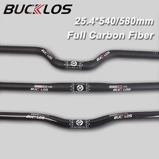 자전거 핸들바 BUCKLOS 탄소 산악 접이식 자전거용 초경량 라이저 바 254mm 플랫 540mm 580mm Mtb 짧은, 7.Flat540mmglossy