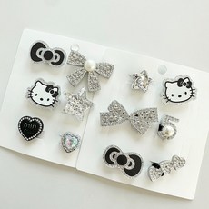 땡스스토리 블링 실버 고양이 악세사리 파츠 12P