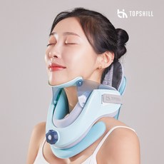 탑스힐 아이넥 목스트레칭 목운동 에어펌프 포함, 그린, 1개, 1개