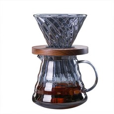 모모의 집 커피 메이커 세트 드리퍼 포함 500ml 붕규산 유리 서버 수제 포트 투르카 스토브 탑 달라 아랍 드립, 1개
