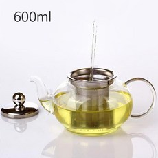 2인 나눠마시는 찻잎 유리 차포트 600ml 각종차우리기 티포트 DT_GTS25482
