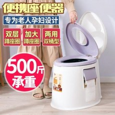 노인복지 이동식 환자용 캠핑요강 변기 이동 임산부 가정용 어르신 실내 요강통 가래통 휴대, 01 베이직 캔디 카키 룸용