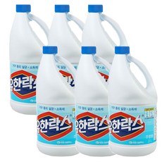 [마린클린]주방용 유한락스 2L 6개 욕실청소세제 다목적세제[poiu+3203!!], 쿠팡 1