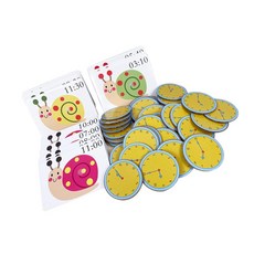 GHSHOP 교육 시계 카드 조기 교육 Playset 조기 학습 시간 학습 도구 학습 시간 분 미세 페인트 유치원, 다중, 화려한, 종이, 1개