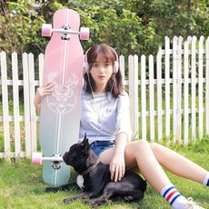 kirahosi 남녀 아동 스케이트보드 초보자 초보 어린이 스케이트보드 입문용 83 CM 7+덧신 증정 AGp0xiq6, 사진색 mzl